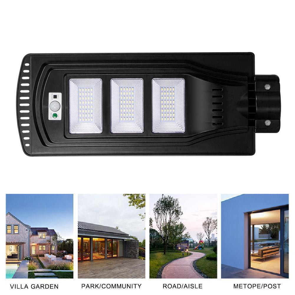 Τριπλό Αδιάβροχο Ηλιακό Φωτιστικό 60W LED με Φωτοβολταϊκό Πάνελ, Ανιχνευτή Κίνησης, Φωτοκύτταρο - Προβολέας Δρόμου 